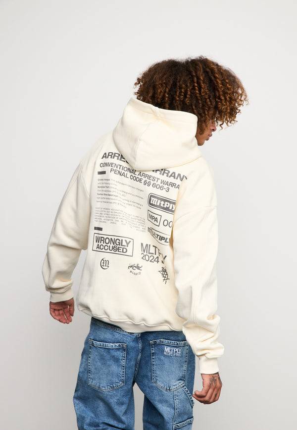 Multiply Spparel Oversize Zip Hoodie WARRANT Egret Große Rabatte