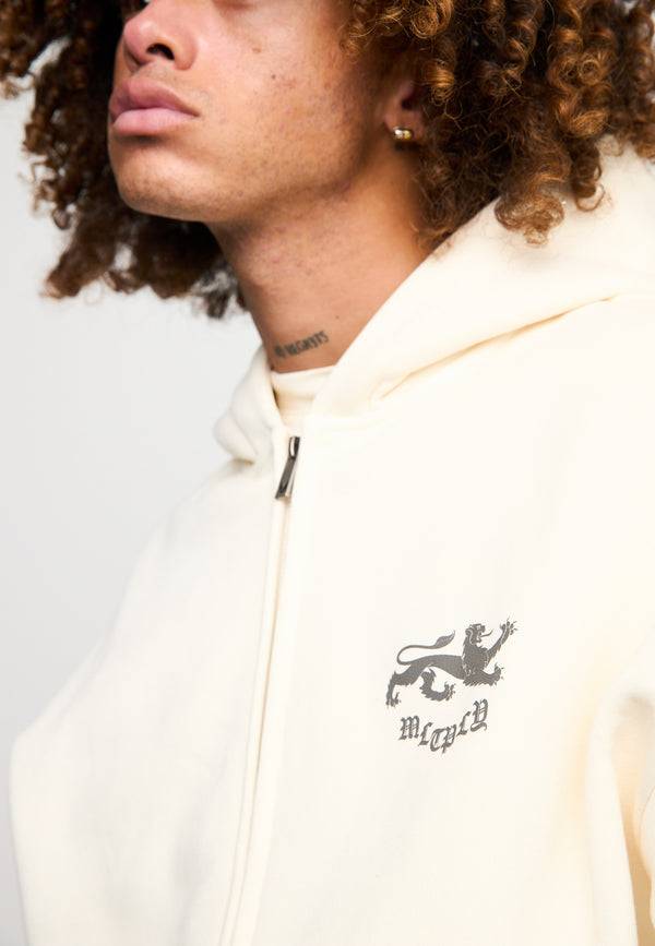 Multiply Spparel Oversize Zip Hoodie WARRANT Egret Große Rabatte