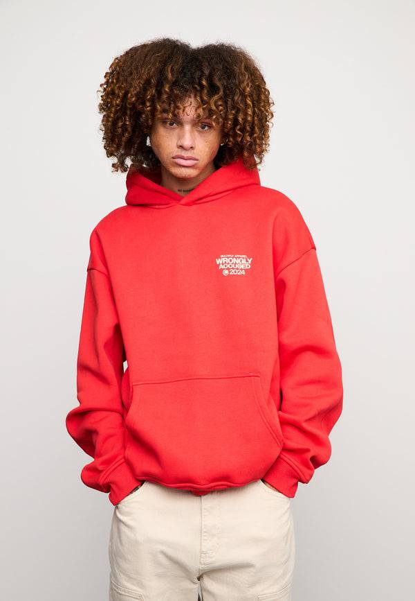 Multiply Spparel Oversize Hoodie JUDGMENT Flame Scarlet Räumungsverkauf