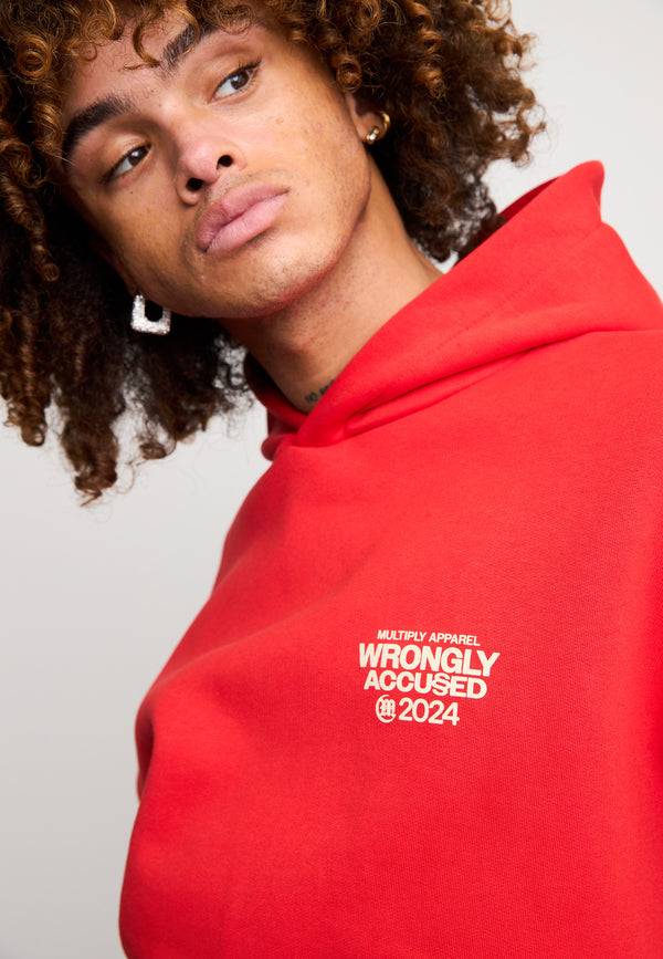 Multiply Spparel Oversize Hoodie JUDGMENT Flame Scarlet Räumungsverkauf