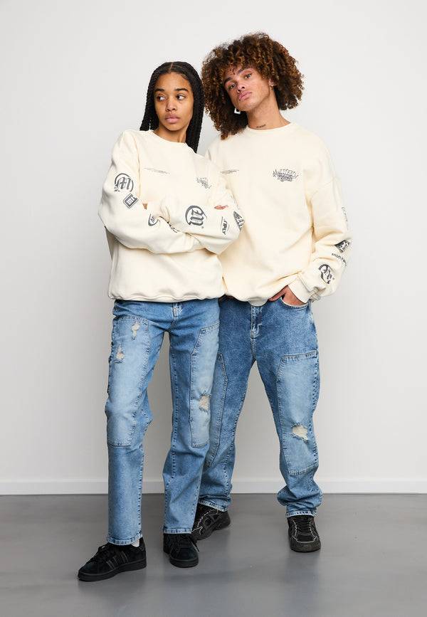 Multiply Spparel Oversize Sweatshirt TRUTH Egret Kauf eins, bekomm eins gratis