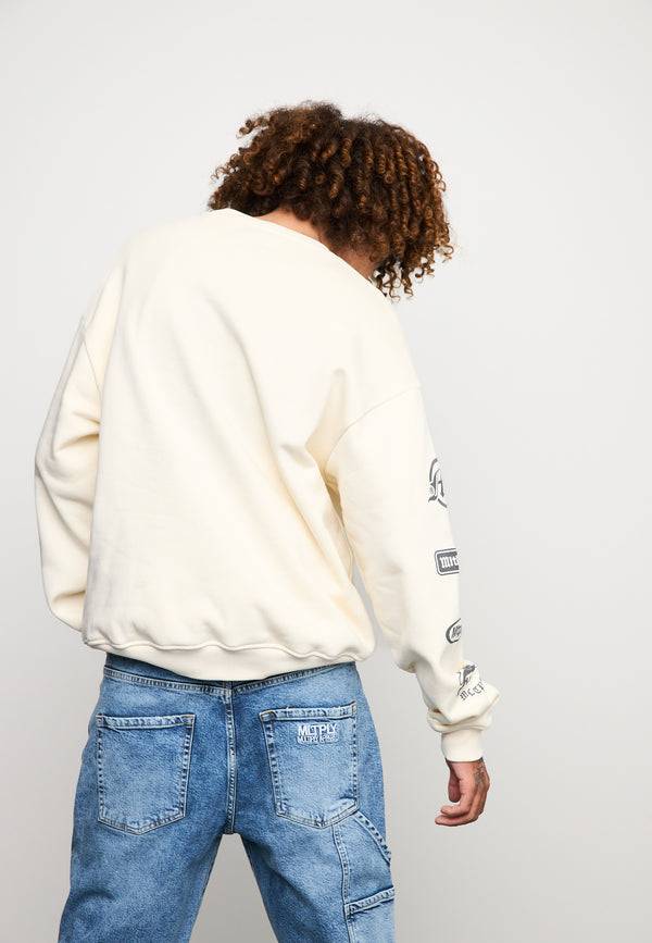 Multiply Spparel Oversize Sweatshirt TRUTH Egret Kauf eins, bekomm eins gratis