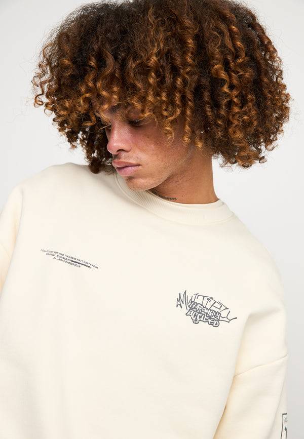 Multiply Spparel Oversize Sweatshirt TRUTH Egret Kauf eins, bekomm eins gratis