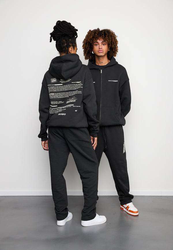 Multiply Spparel Oversize Zip Hoodie SLANDER Black Soda Washed Sonderangebote