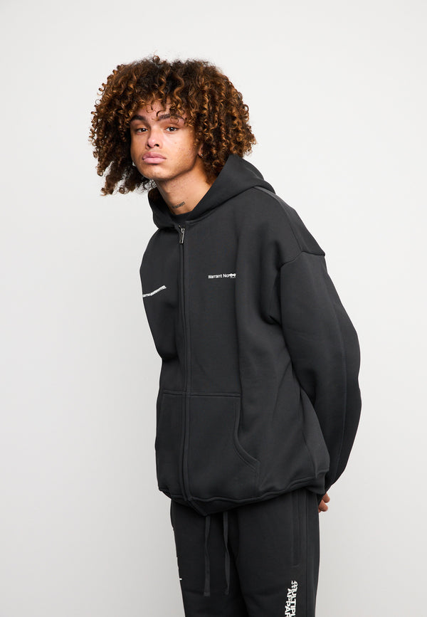 Multiply Spparel Oversize Zip Hoodie SLANDER Black Soda Washed Sonderangebote