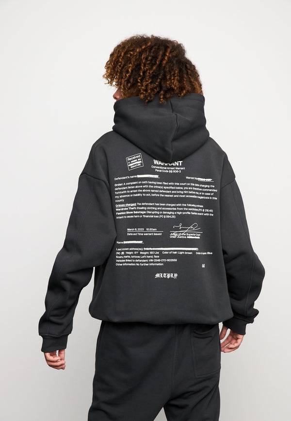 Multiply Spparel Oversize Zip Hoodie SLANDER Black Soda Washed Sonderangebote