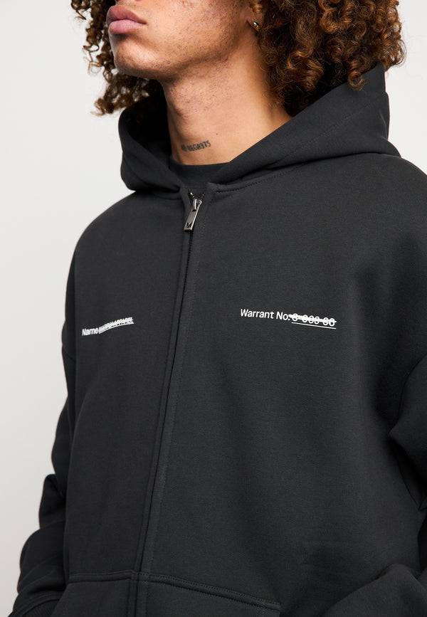 Multiply Spparel Oversize Zip Hoodie SLANDER Black Soda Washed Sonderangebote