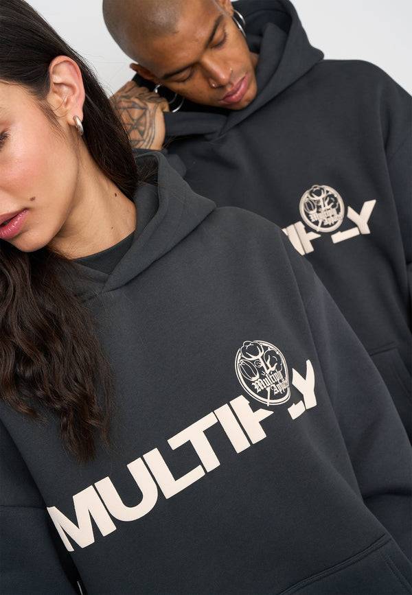 Multiply Spparel Oversize Hoodie VINTAGE Black Soda Washed Super Sparpreis