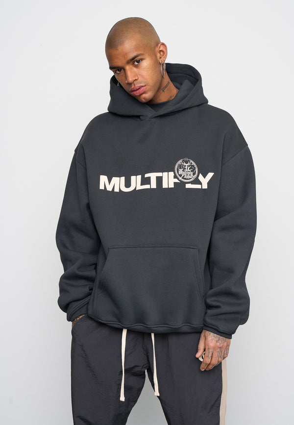 Multiply Spparel Oversize Hoodie VINTAGE Black Soda Washed Super Sparpreis