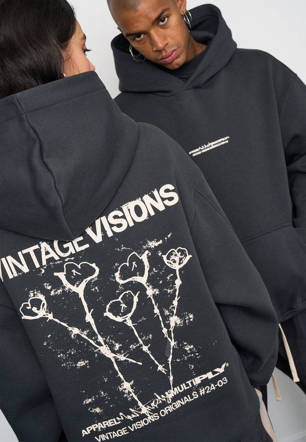 Multiply Spparel Oversize Hoodie V Visions Black Soda Washed Wochenangebot