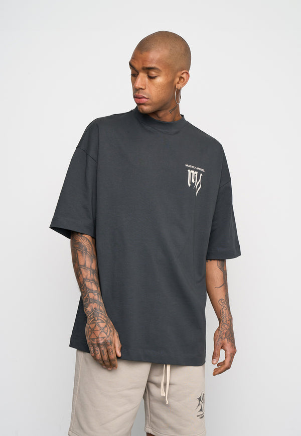 Multiply Spparel Oversize T-Shirt KICKFLIP Black Soda Washed Neueste Stile