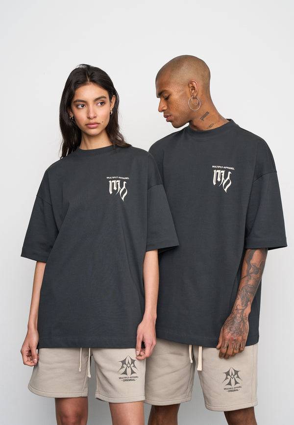 Multiply Spparel Oversize T-Shirt KICKFLIP Black Soda Washed Neueste Stile