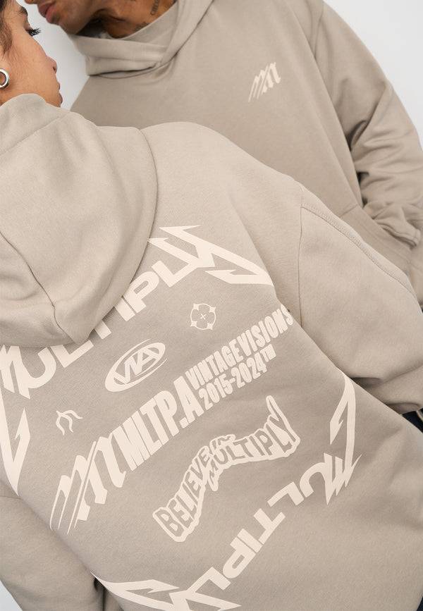 Multiply Spparel Oversize Hoodie NIGHT VISION Vintage Khaki Letzte 2 Tage