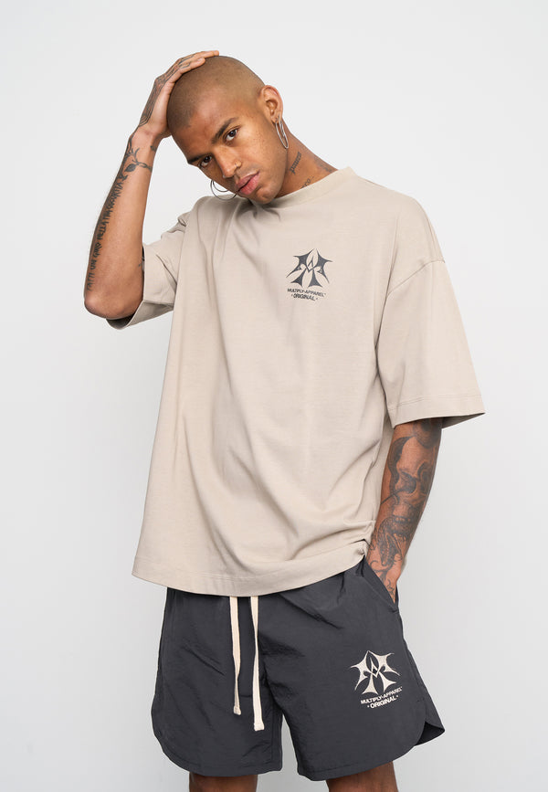 Multiply Spparel Oversize T-Shirt SKETCH Vintage Khaki Bis zu 60% Rabatt