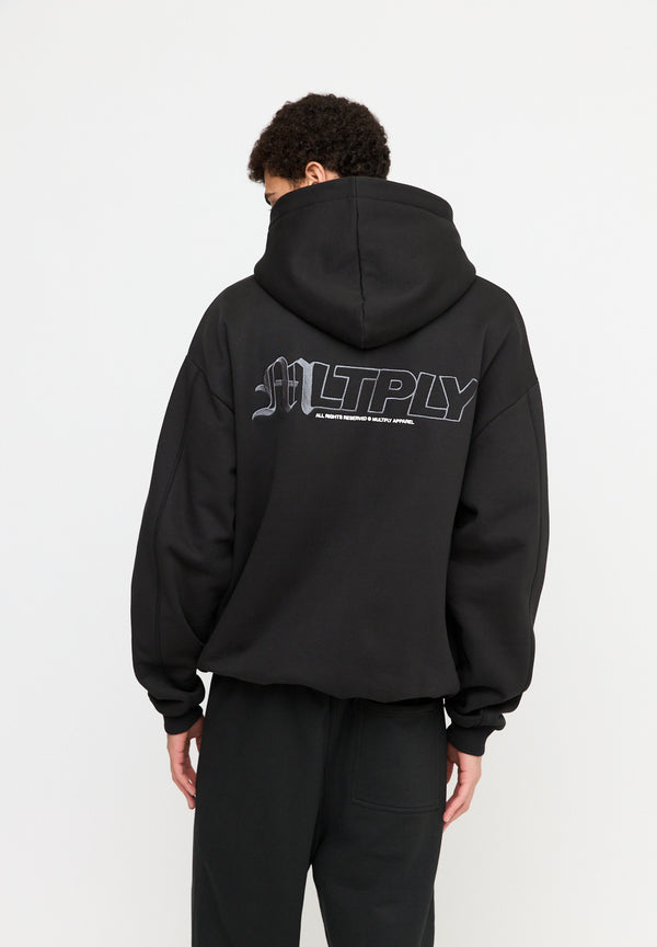 Multiply Spparel Oversize Zip Hoodie IMPACT Black Soda Washed Bis zu 55% Rabatt