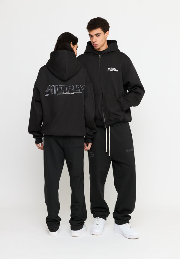 Multiply Spparel Oversize Zip Hoodie IMPACT Black Soda Washed Bis zu 55% Rabatt