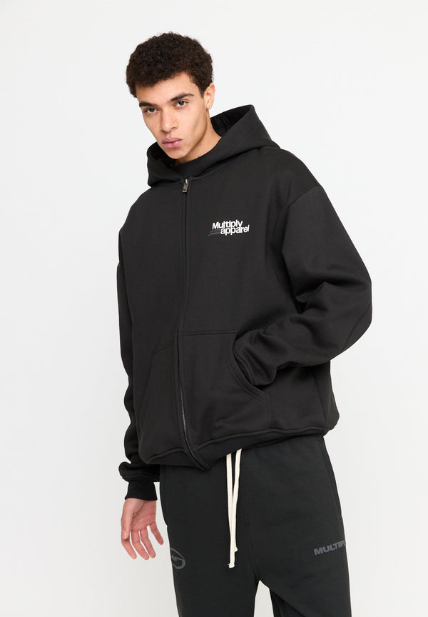 Multiply Spparel Oversize Zip Hoodie IMPACT Black Soda Washed Bis zu 55% Rabatt