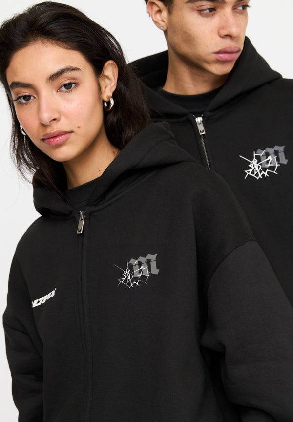 Multiply Spparel Oversize Zip Hoodie CUSTODY Black Soda Washed Discount Store für neue Produkte