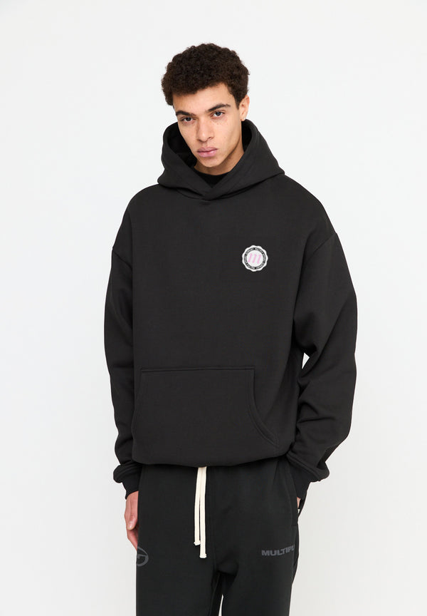 Multiply Spparel Oversize Hoodie SEPARATION Black Soda Washed Nur noch ein Tag übrig