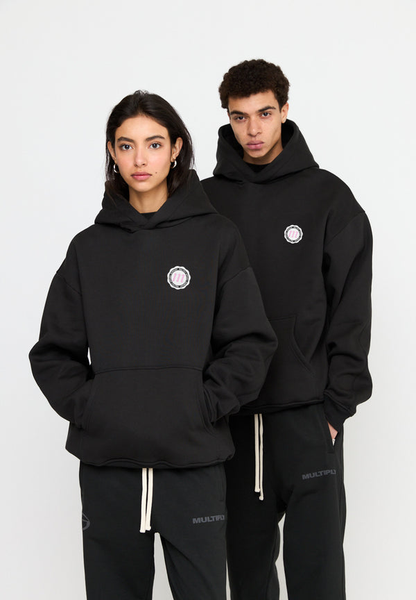 Multiply Spparel Oversize Hoodie SEPARATION Black Soda Washed Nur noch ein Tag übrig