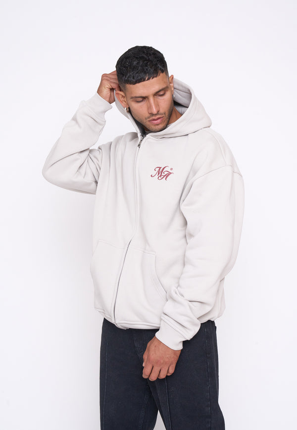 Multiply Spparel Oversize Zip Hoodie COMPETITION Dove Clearance-Verkauf