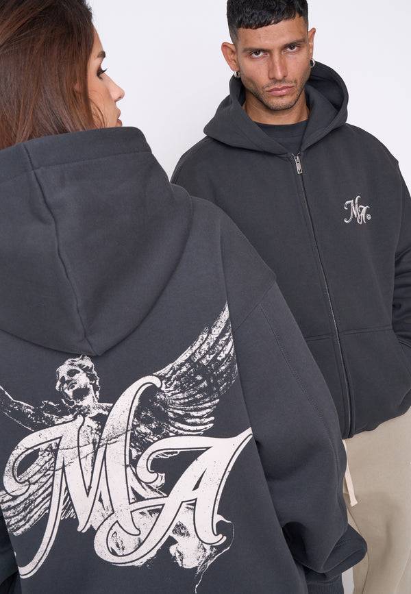Multiply Spparel Oversize Zip Hoodie HERO Black Soda Kostenloser Versand international