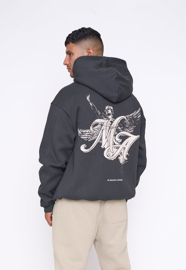 Multiply Spparel Oversize Zip Hoodie HERO Black Soda Kostenloser Versand international