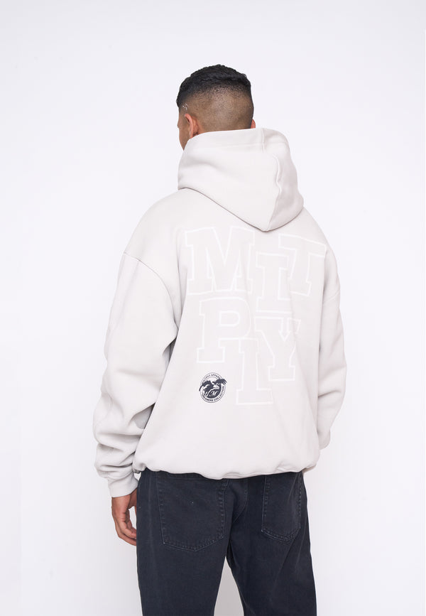 Multiply Spparel Oversize Zip Hoodie LIBRARY Dove Fabrikladen