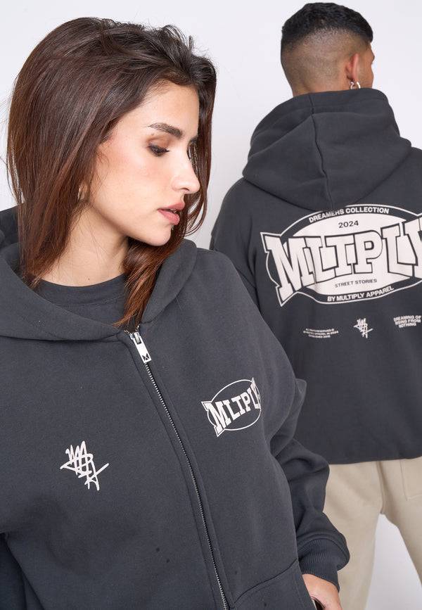 Multiply Spparel Oversize Zip Hoodie STREET Black Soda Begrenzt auf 3 Tage