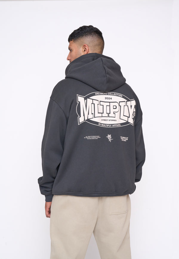 Multiply Spparel Oversize Zip Hoodie STREET Black Soda Begrenzt auf 3 Tage