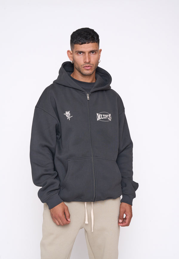 Multiply Spparel Oversize Zip Hoodie STREET Black Soda Begrenzt auf 3 Tage