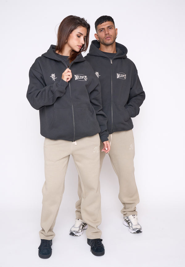 Multiply Spparel Oversize Zip Hoodie STREET Black Soda Begrenzt auf 3 Tage
