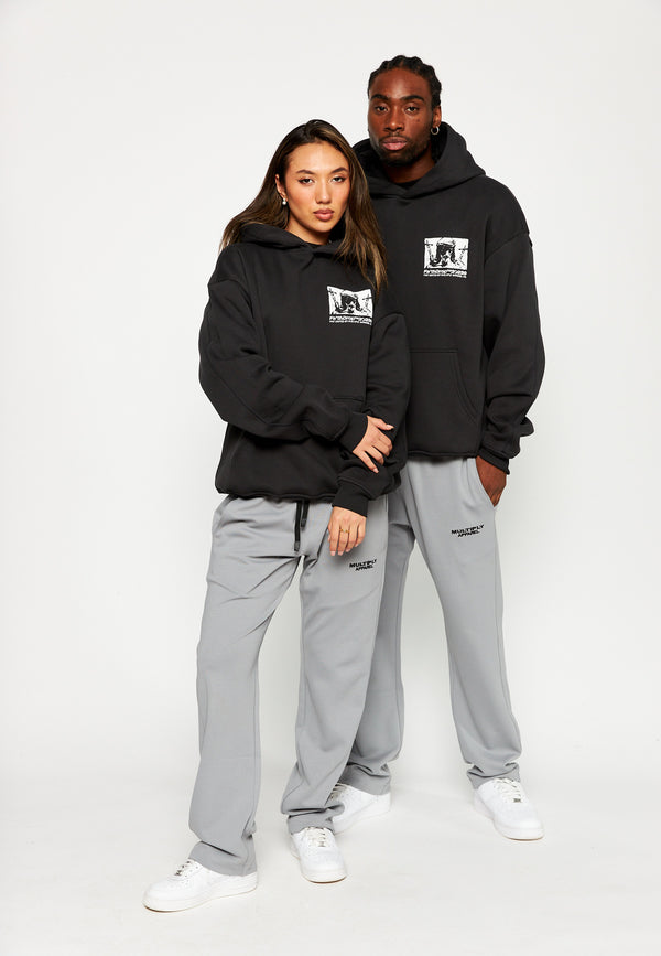 Multiply Spparel Oversize Hoodie HEAVY BURDEN Black soda Washed Black Friday Preise