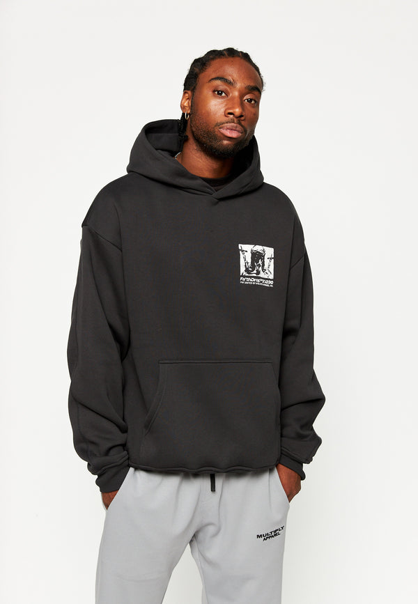 Multiply Spparel Oversize Hoodie HEAVY BURDEN Black soda Washed Black Friday Preise