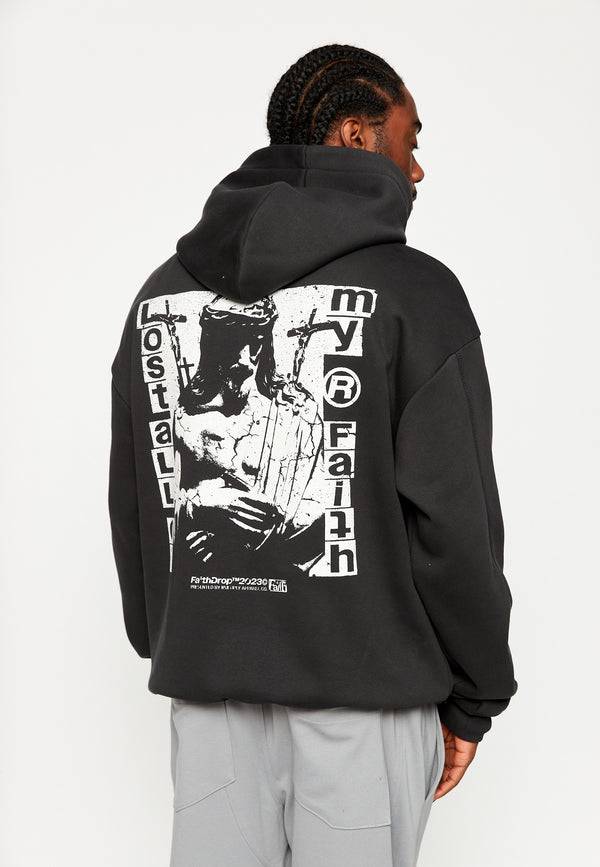 Multiply Spparel Oversize Hoodie HEAVY BURDEN Black soda Washed Black Friday Preise
