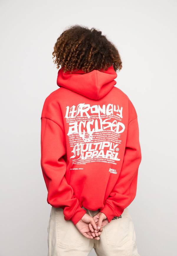 Multiply Spparel Oversize Zip Hoodie TRIAL Flame Scarlet Fabrikverkauf