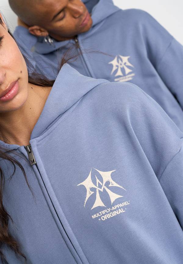 Multiply Spparel Oversize Zip Hoodie SKETCH Wild Wind Blitzverkäufe