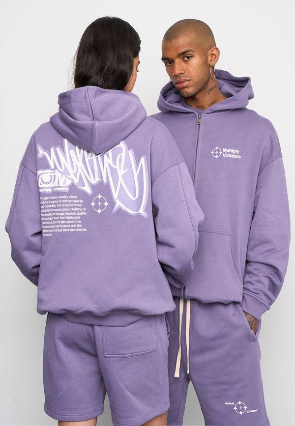 Multiply Spparel Oversize Zip Hoodie VISIONARY Cadet Limitierter Zeitrabatt