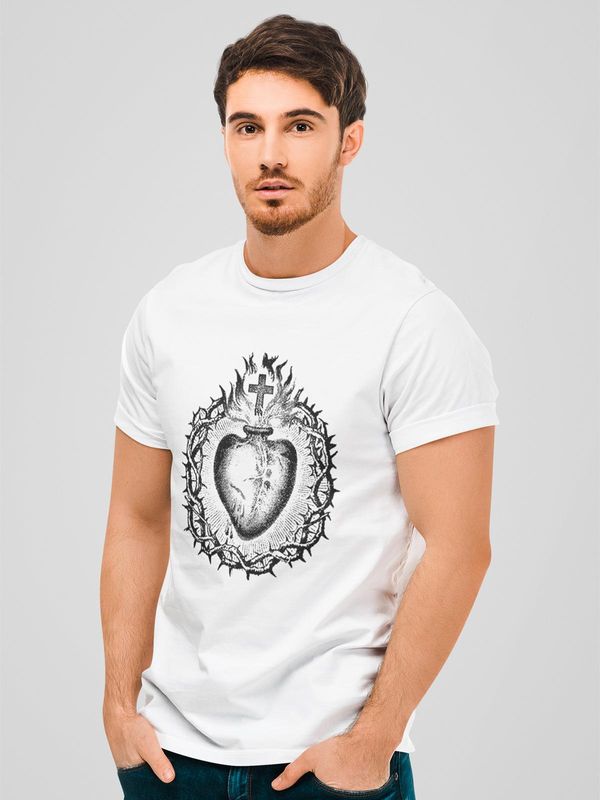 Nastrovje Potsdam Vive Maria Holy Heart Herren T-Shirt weiss