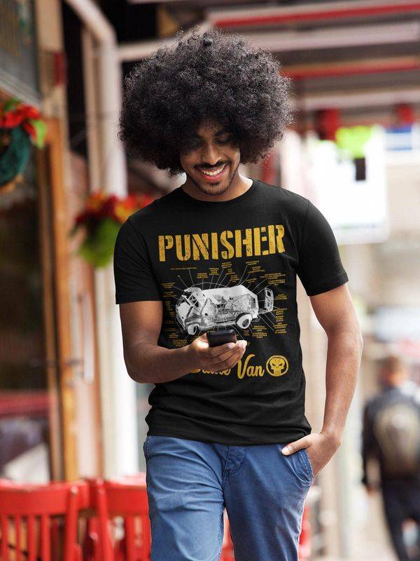 Nastrovje Potsdam The Punisher Battle Van Herren T-Shirt schwarz Kauf eins, bekomm eins gratis