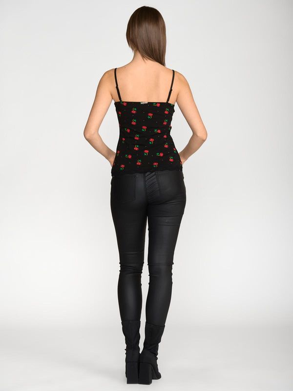 Nastrovje Potsdam Pussy Deluxe Cherries Classic Top female schwarz/allover Rabatte dieses Monats