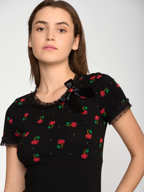 Nastrovje Potsdam Pussy Deluxe Bow On Cherries Shirt female schwarz/allover 2025