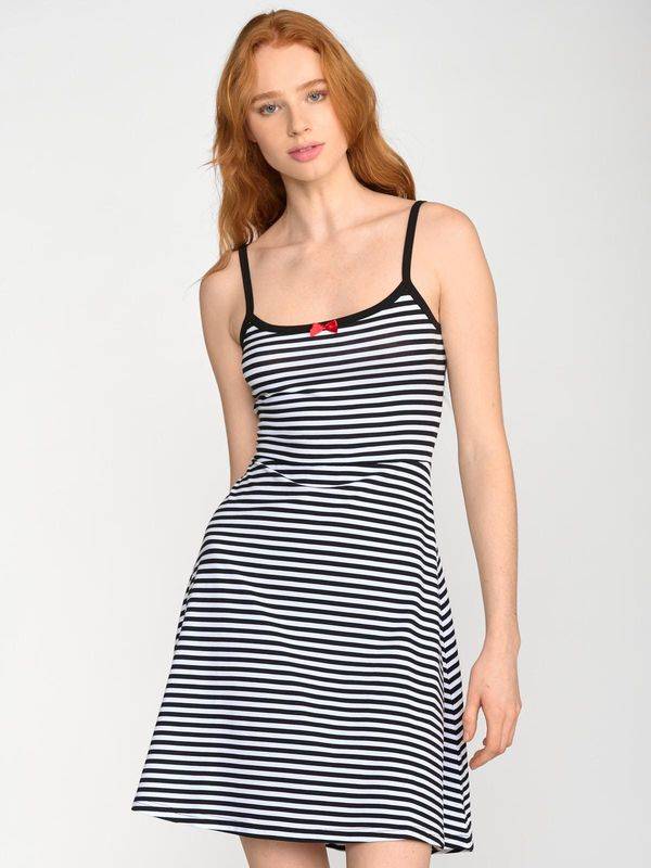 Nastrovje Potsdam Pussy Deluxe Stripey Classic Dress female schwarz/weiß Online
