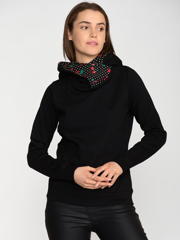 Nastrovje Potsdam Pussy Deluxe Special Cherries Shawl Hoodie Damen Kapuzenpullover schwarz/allover Hotsell