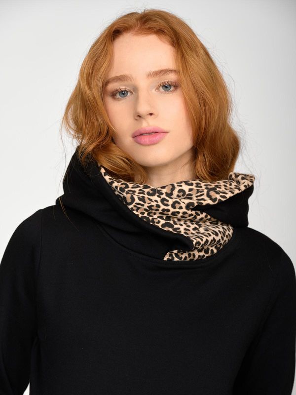 Nastrovje Potsdam Pussy Deluxe Special Leo Shawl Hoodie Damen Kapuzenpullover schwarz/allover im Angebot