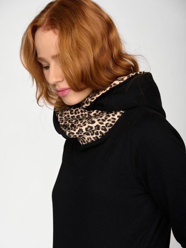 Nastrovje Potsdam Pussy Deluxe Special Leo Shawl Hoodie Damen Kapuzenpullover schwarz/allover im Angebot