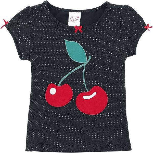 Nastrovje Potsdam Pussy Deluxe Dotties % Cherry Girl Kinder Schlafanzug schwarz allover Fabrikverkauf