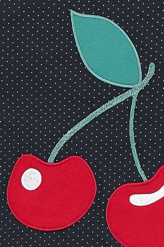 Nastrovje Potsdam Pussy Deluxe Dotties % Cherry Girl Kinder Schlafanzug schwarz allover Fabrikverkauf