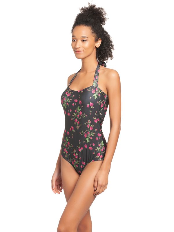 Nastrovje Potsdam Pussy Deluxe Vintage Rose Damen Badeanzug schwarz allover Fabrik Onlineshop