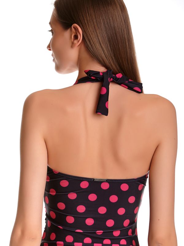 Nastrovje Potsdam Pussy Deluxe Classic Pink Dotties Damen Badeanzug schwarz allover Fabrikpreis
